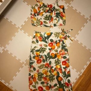 Citrus Two Piece Skirt Set